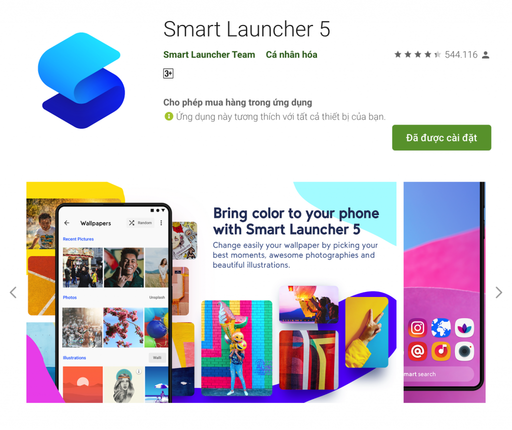 Sử dụng Smart Launcher 5 để ẩn ứng dụng trên android